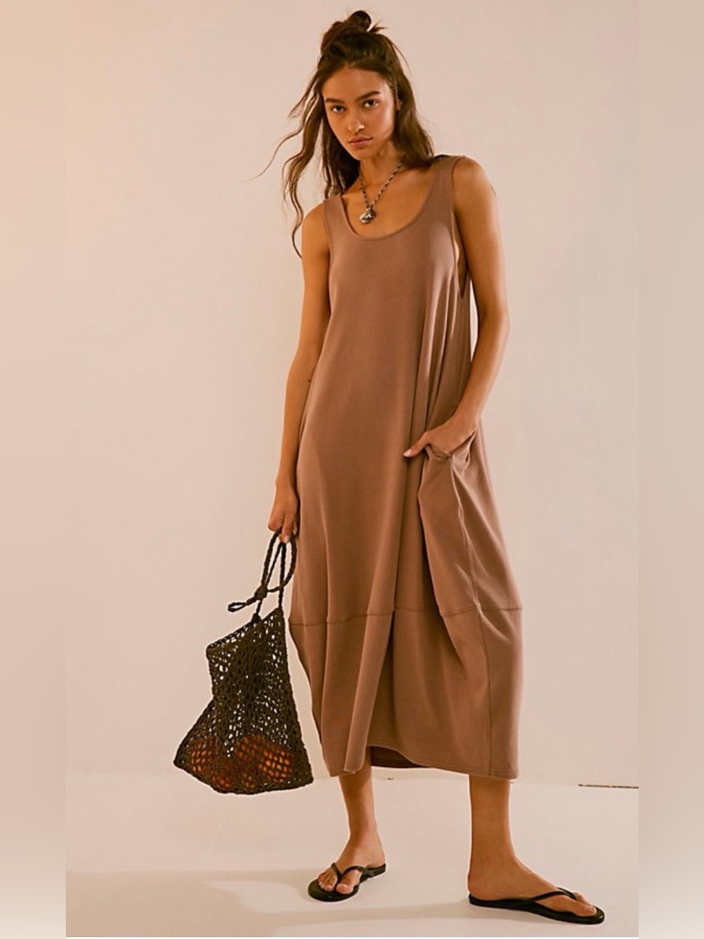 Free People Beach Perth T-shirt Barrel dress Sz L